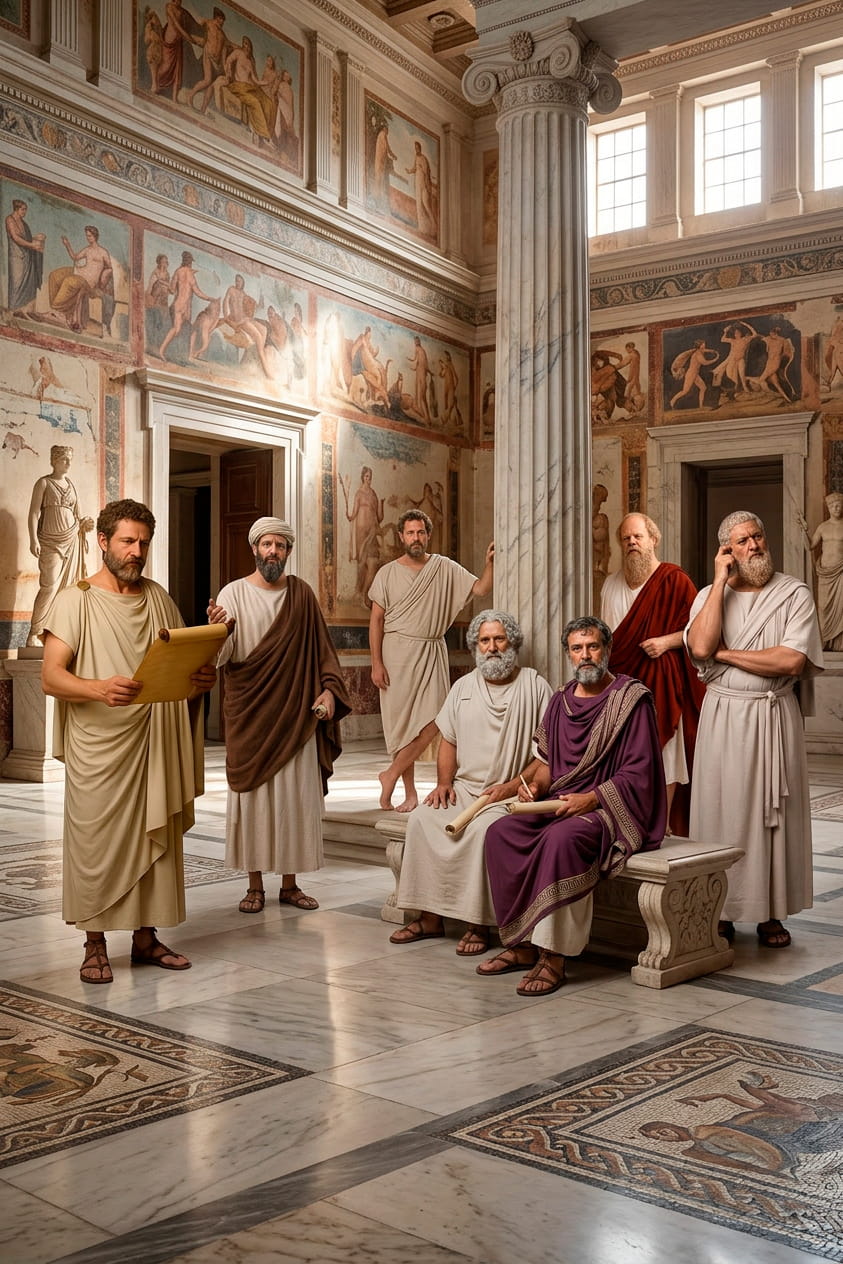 беседка греческие философы