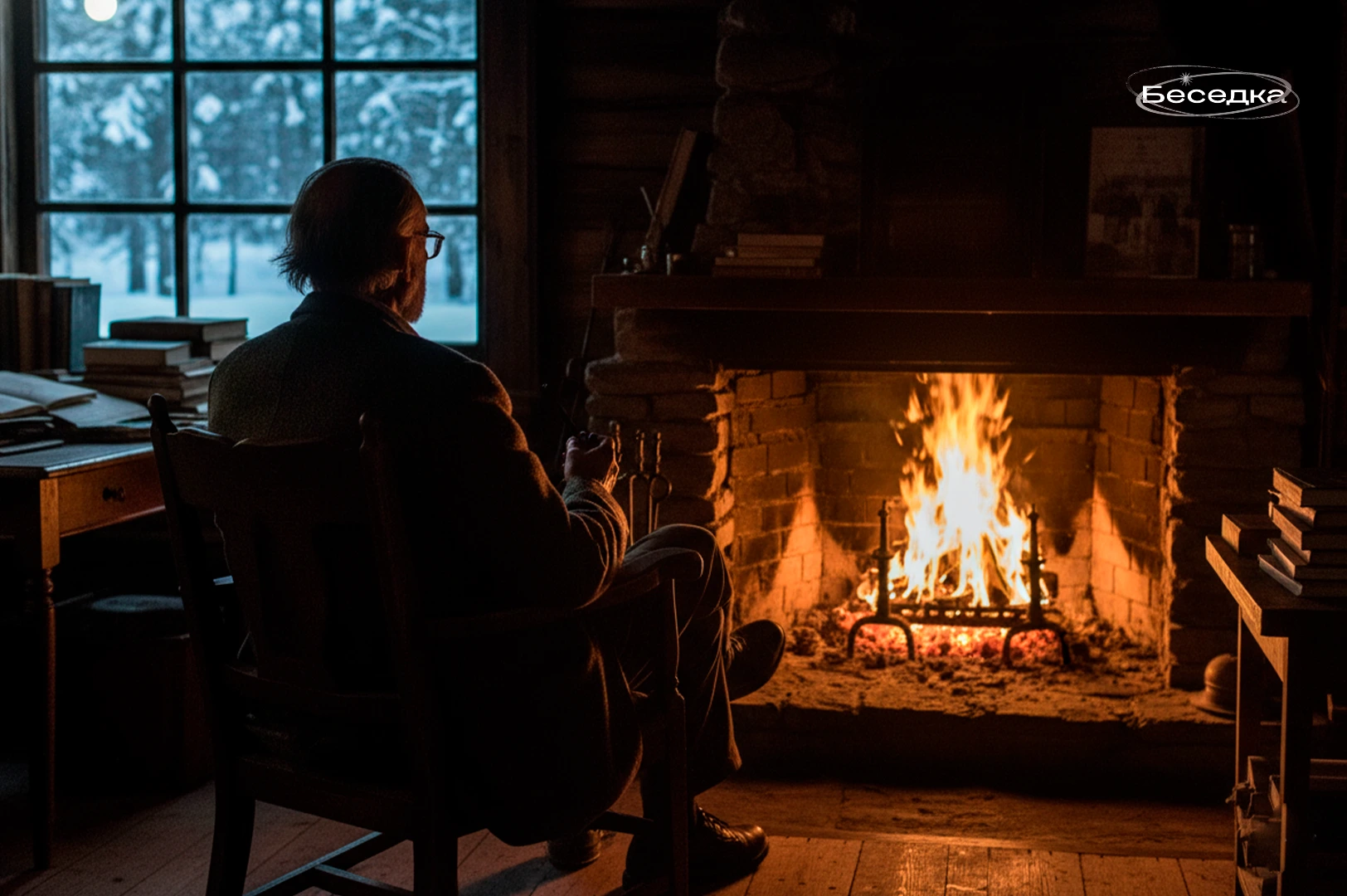 Мартин Хайдеггер в хижине
